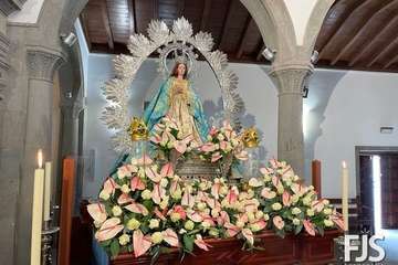 La Inmaculada Concepción, lista para la procesión de este miércoles en Jinámar/Francisco Javier Santana.